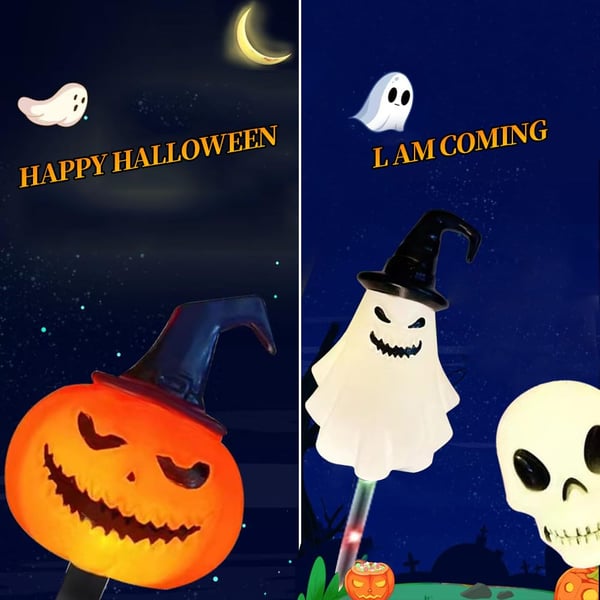 👻🎁6 lampek ogrodowych LED zasilanych energią słoneczną na Halloween