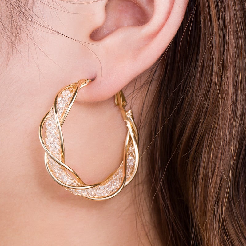 💕-S925 Modne kolczyki Twist