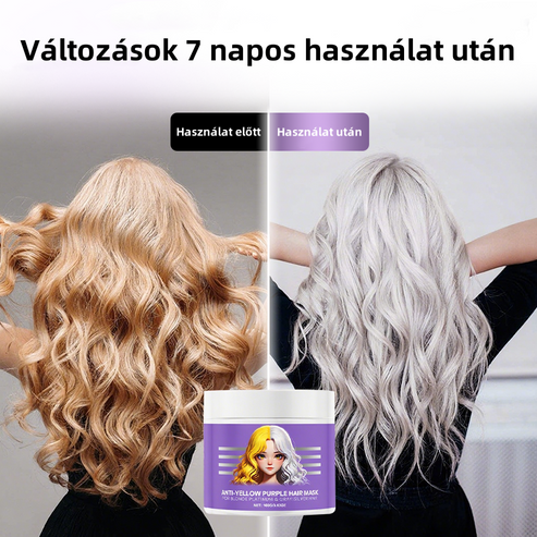 Fioletowa maska do włosów blond – usuwa żółte tony, przywraca połysk i chroni kolor