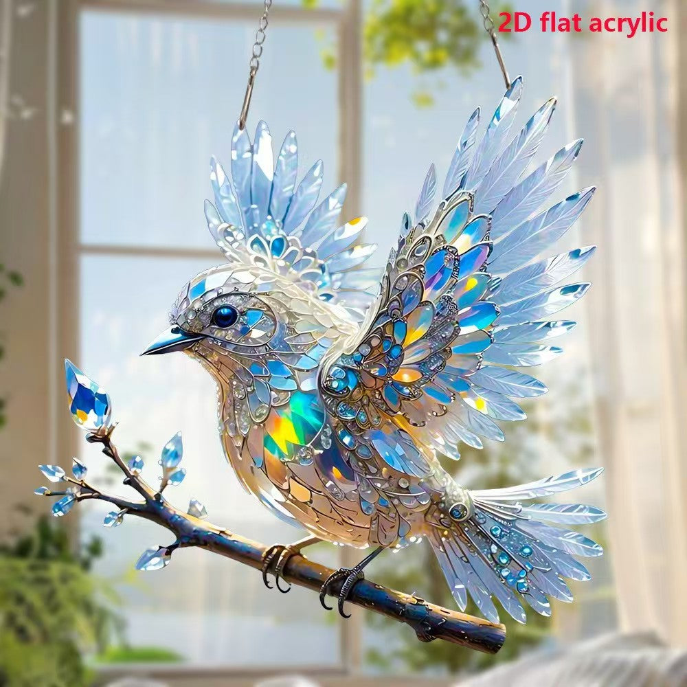 🎁🐦Biżuteria artystyczna Crystal Sky Bluebird Colour