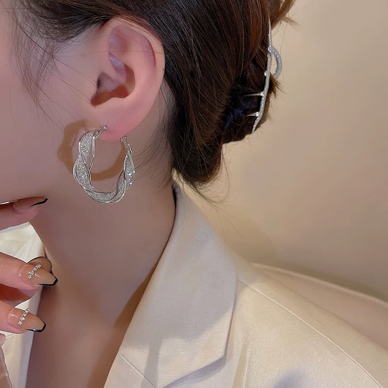 💕-S925 Modne kolczyki Twist