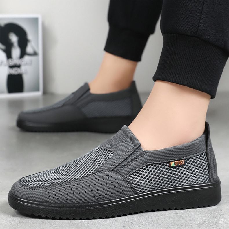 Nowe, oddychające, wsuwane buty sportowe męskie z siateczki