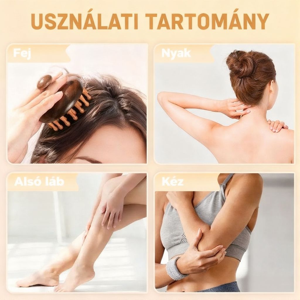 Naturalny grzebień do masażu z drzewa sandałowego