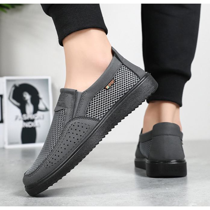 Nowe, oddychające, wsuwane buty sportowe męskie z siateczki
