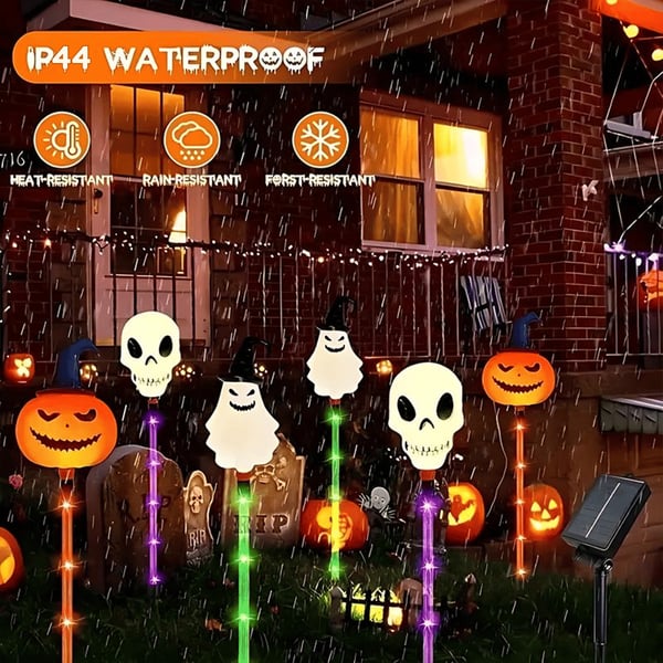 👻🎁6 lampek ogrodowych LED zasilanych energią słoneczną na Halloween