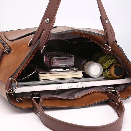 Damska torba na ramię ze skóry vintage
