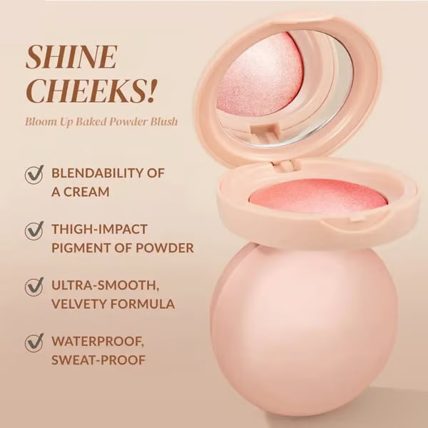 💖Letnia gorąca wyprzedaż – 49% TANIEJ – róż do policzków Bloom Up Baked Highlighting Blush