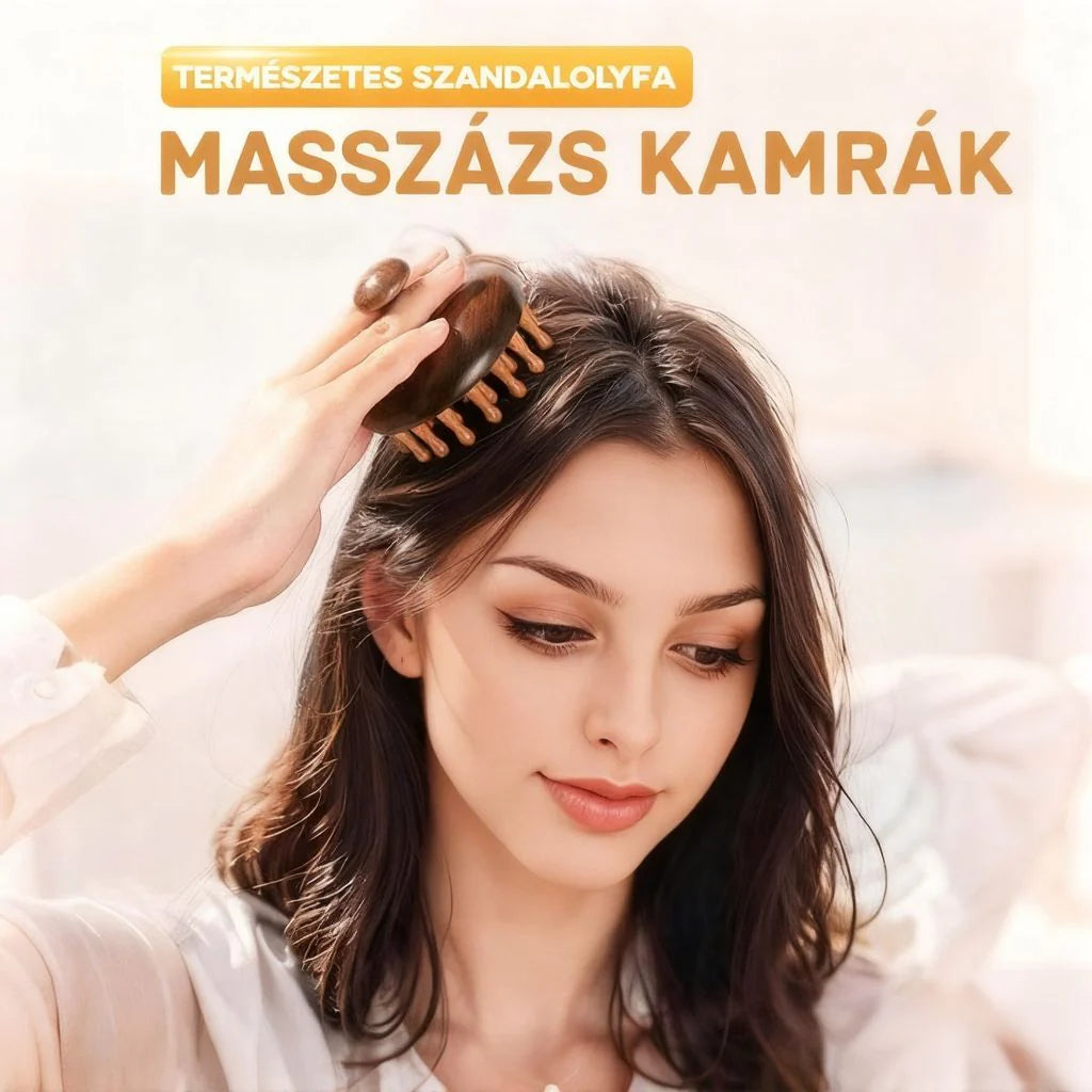 Naturalny grzebień do masażu z drzewa sandałowego