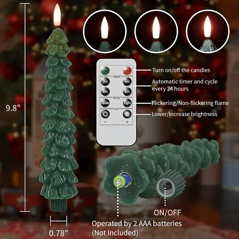 🎄Świece bezpłomieniowe świąteczne z pilotem i timerem