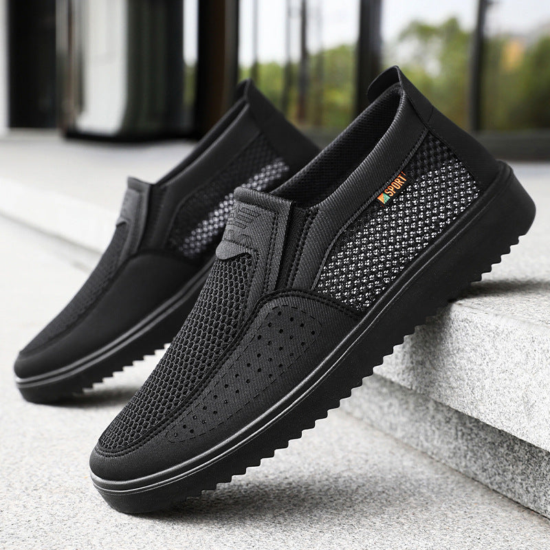 Nowe, oddychające, wsuwane buty sportowe męskie z siateczki
