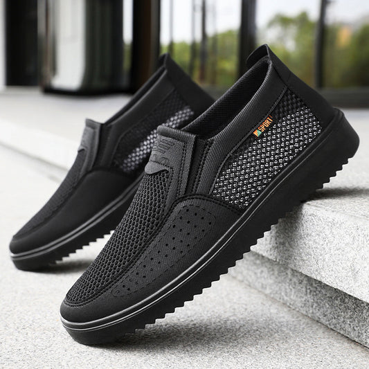 Nowe, oddychające, wsuwane buty sportowe męskie z siateczki