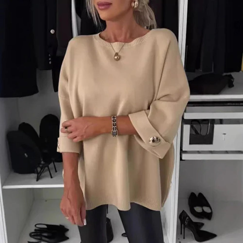 🎀Ograniczona wyprzedaż - 50% TANIEJ🎀Klasyczny damski top dzianinowy w jednolitym kolorze