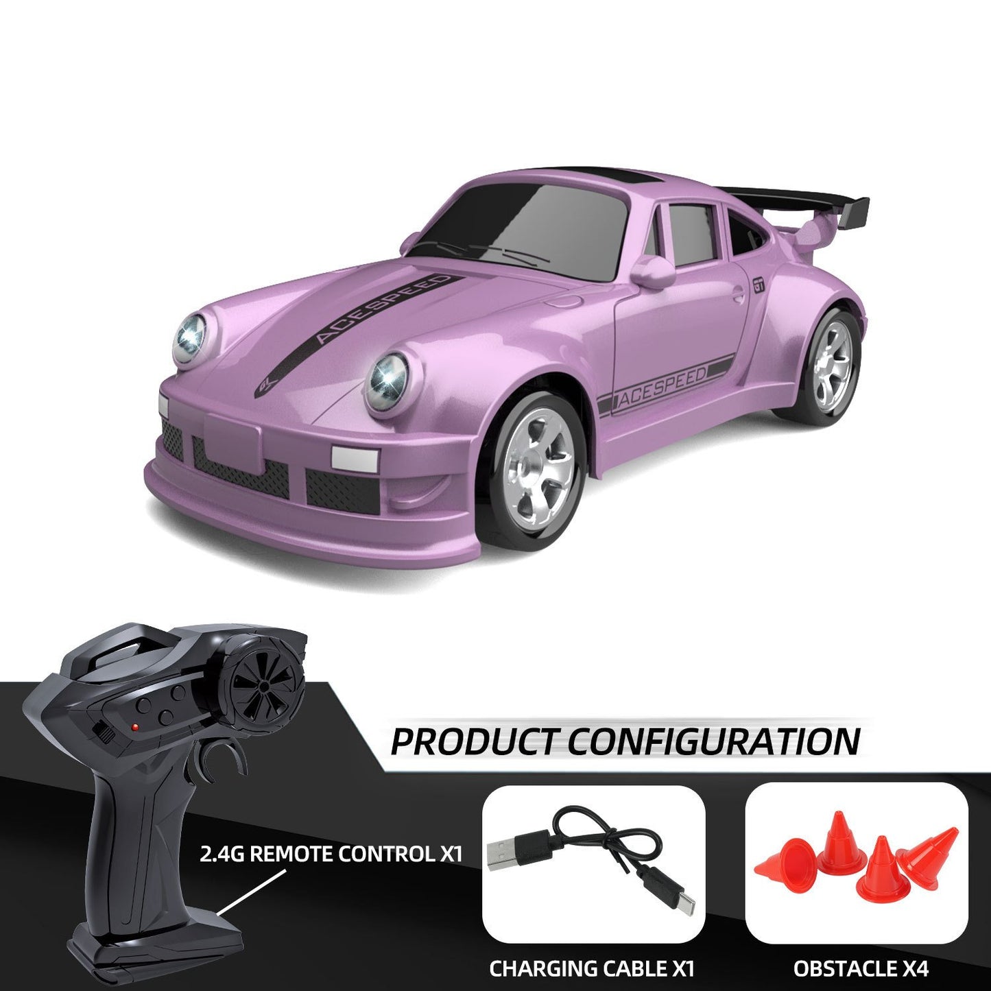1/64 Miniaturowy samochód zdalnie sterowany RC Drift Car-4WD High Speed