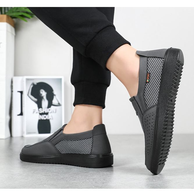 Nowe, oddychające, wsuwane buty sportowe męskie z siateczki