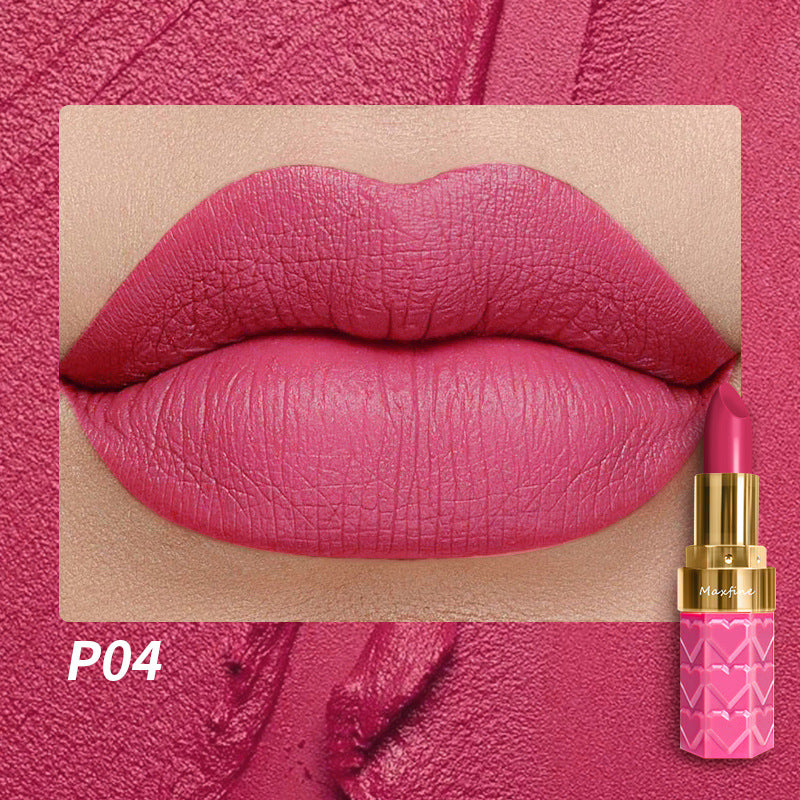 18-color lipstick set with matte non-stick cup that does not fade