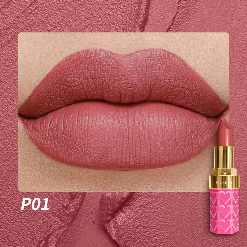 18-color lipstick set with matte non-stick cup that does not fade
