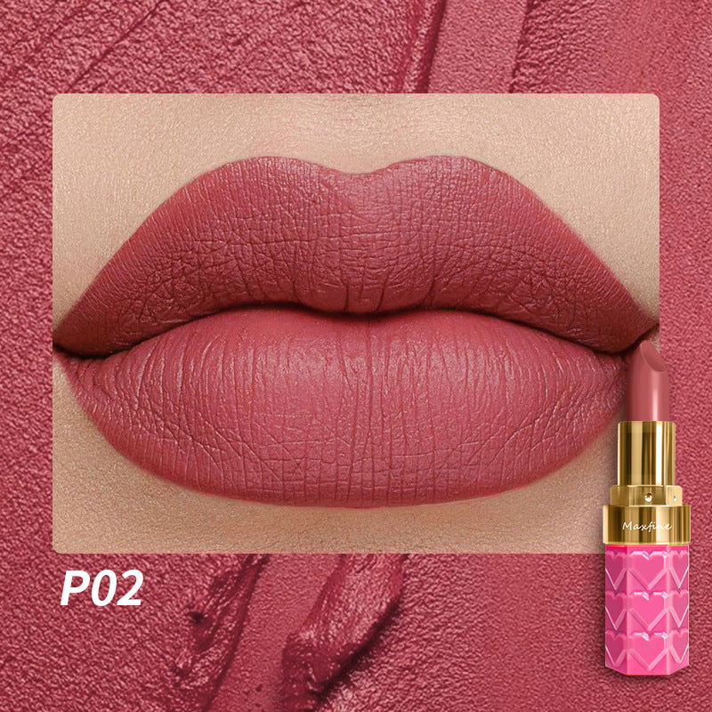 18-color lipstick set with matte non-stick cup that does not fade