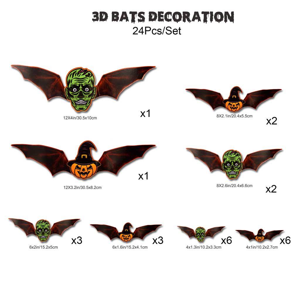 🦇Świecące nietoperze 3D na Halloween