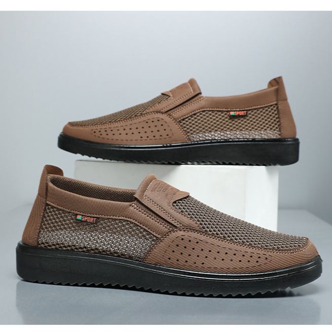Nowe, oddychające, wsuwane buty sportowe męskie z siateczki
