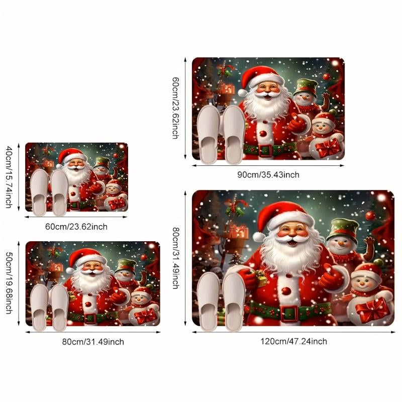 🎅 Wyprzedaż przedświąteczna🎅 Świąteczna wycieraczka do drzwi kuchennych Mata antypoślizgowa Wycieraczka do drzwi z możliwością prania w pralce Aksamit kryształowy