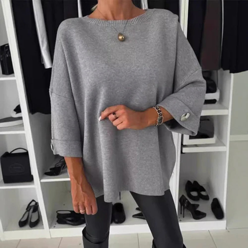 🎀Ograniczona wyprzedaż - 50% TANIEJ🎀Klasyczny damski top dzianinowy w jednolitym kolorze