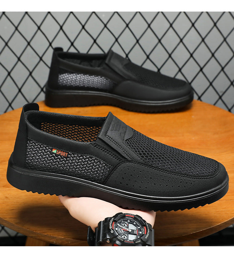 Nowe, oddychające, wsuwane buty sportowe męskie z siateczki