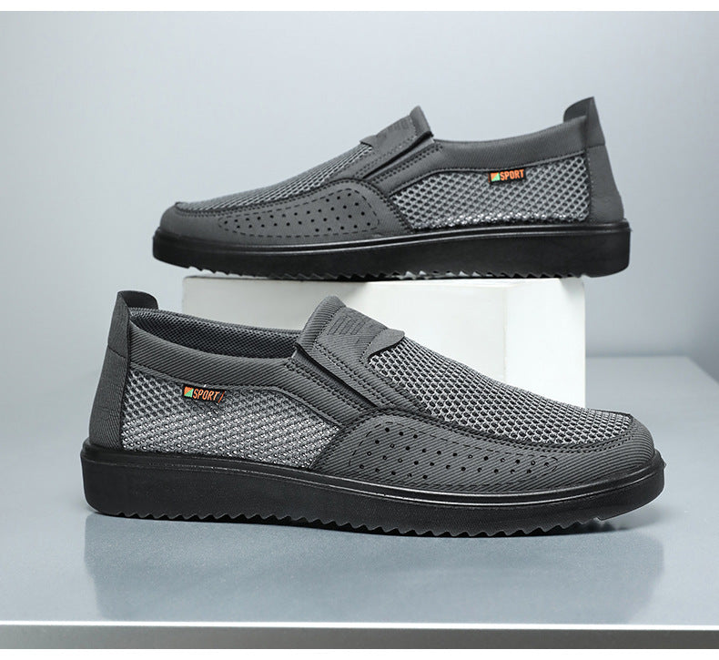 Nowe, oddychające, wsuwane buty sportowe męskie z siateczki