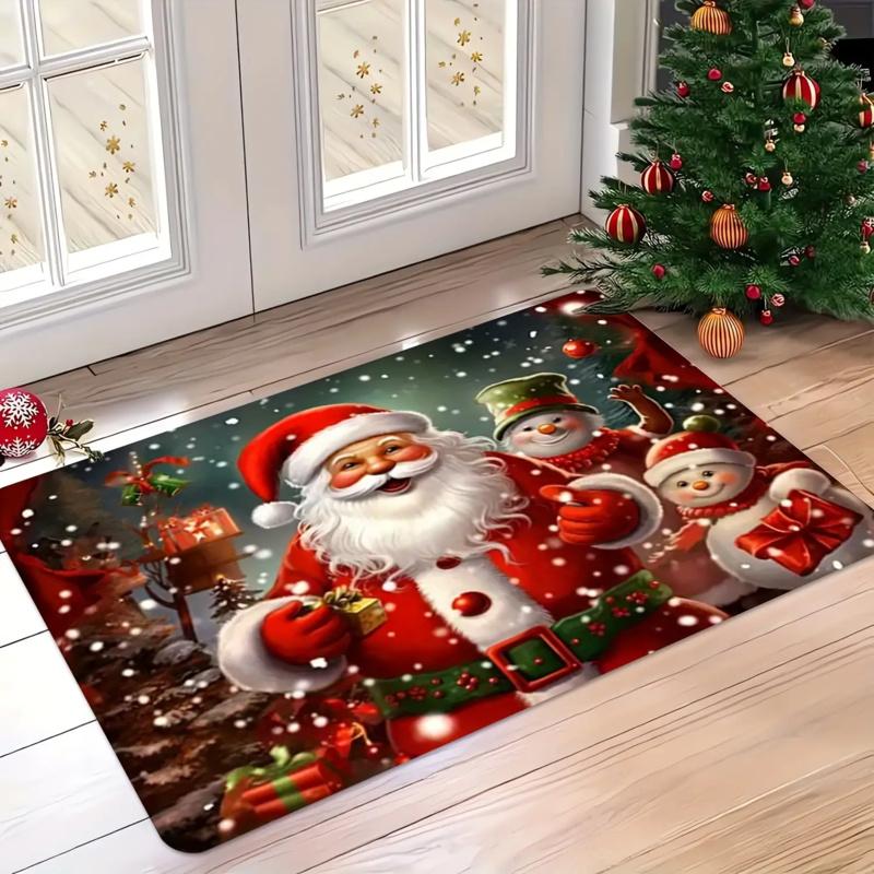 🎅 Wyprzedaż przedświąteczna🎅 Świąteczna wycieraczka do drzwi kuchennych Mata antypoślizgowa Wycieraczka do drzwi z możliwością prania w pralce Aksamit kryształowy