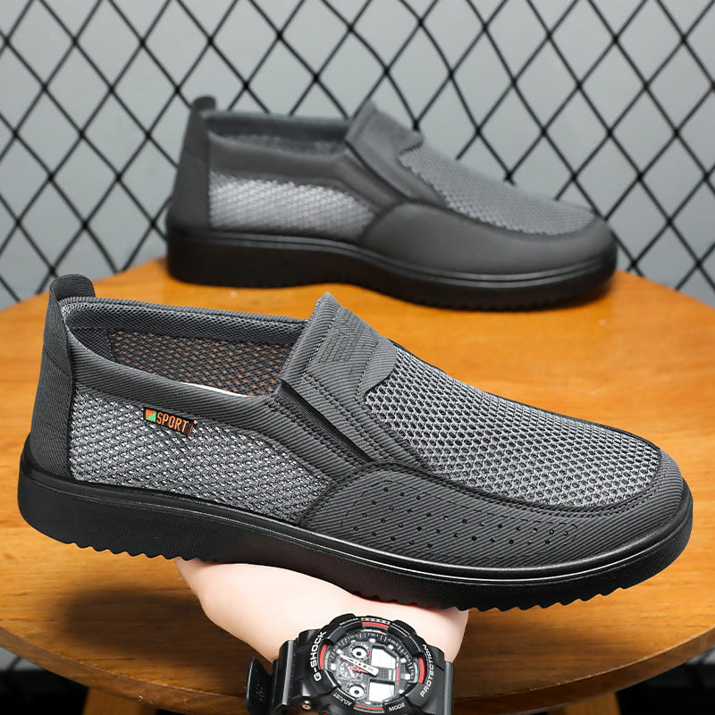 Nowe, oddychające, wsuwane buty sportowe męskie z siateczki