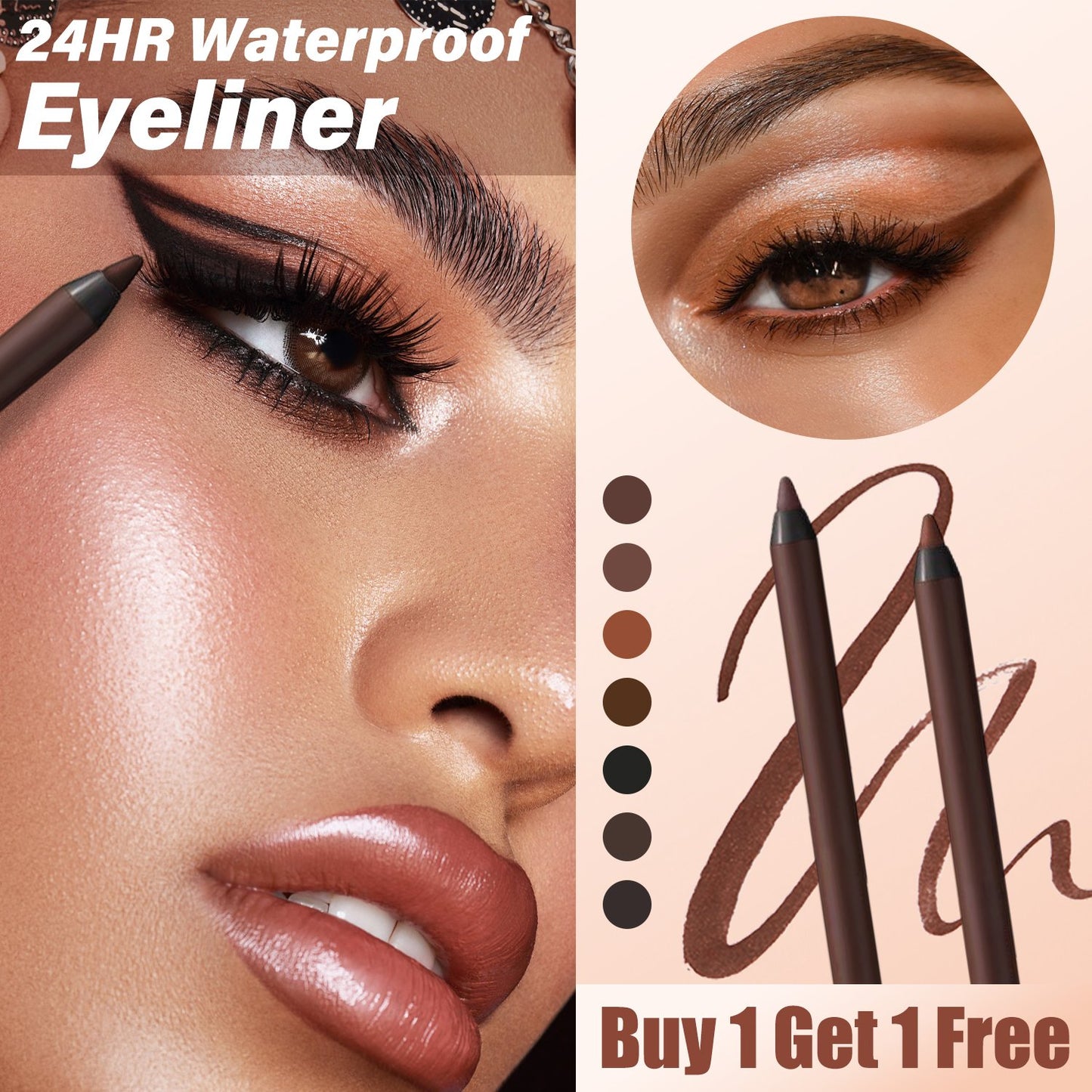 🌟24-godzinna wodoodporna kredka do oczu Duo Temperable Eye Pencil