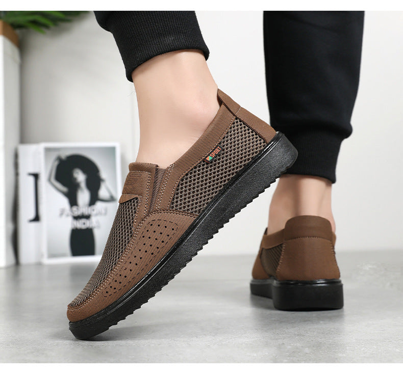 Nowe, oddychające, wsuwane buty sportowe męskie z siateczki