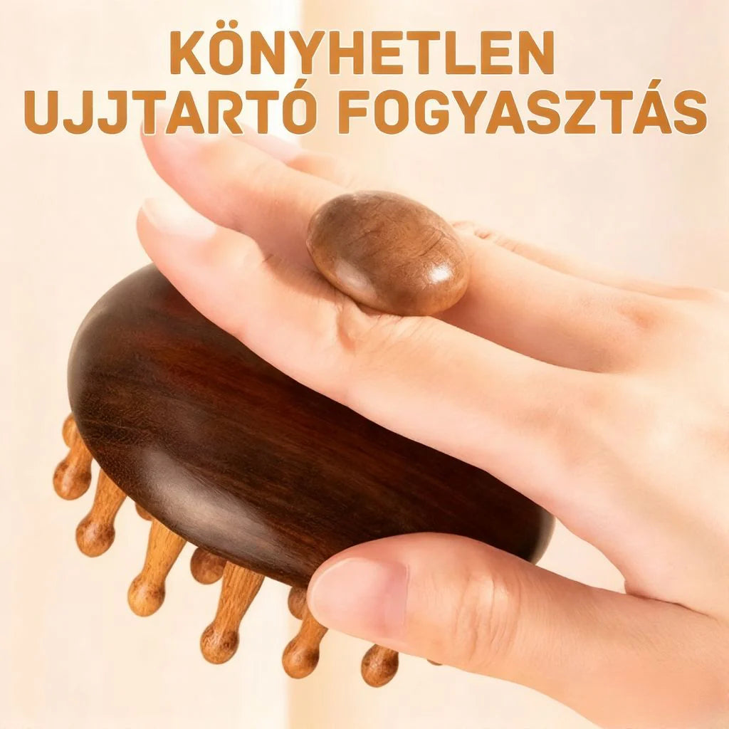 Naturalny grzebień do masażu z drzewa sandałowego