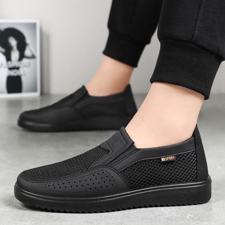 Nowe, oddychające, wsuwane buty sportowe męskie z siateczki