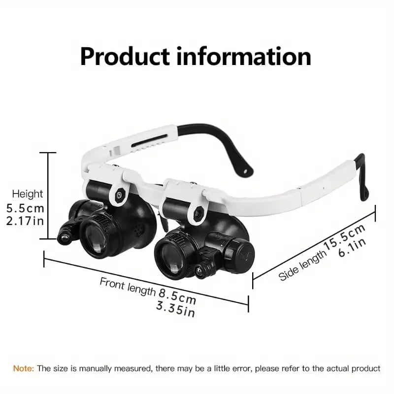 🎁👓Lupa 8x 15x 23x z paskiem świetlnym LED