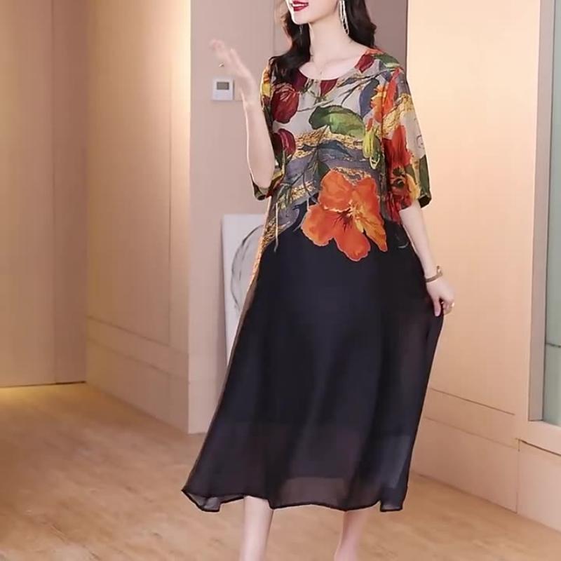 👗Eleganckie sukienki damskie w kwiaty w dużych rozmiarach