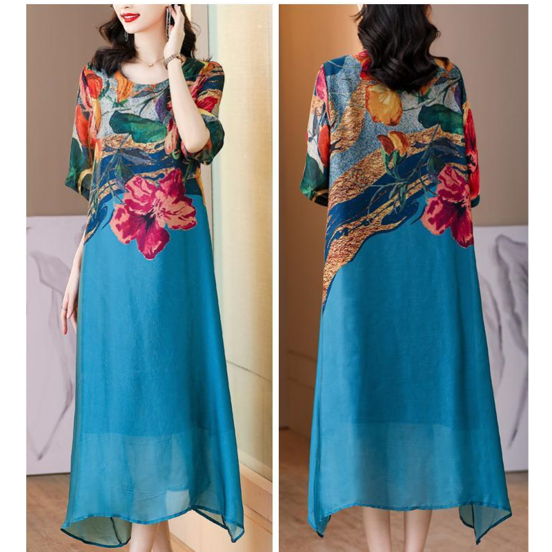 👗Eleganckie sukienki damskie w kwiaty w dużych rozmiarach