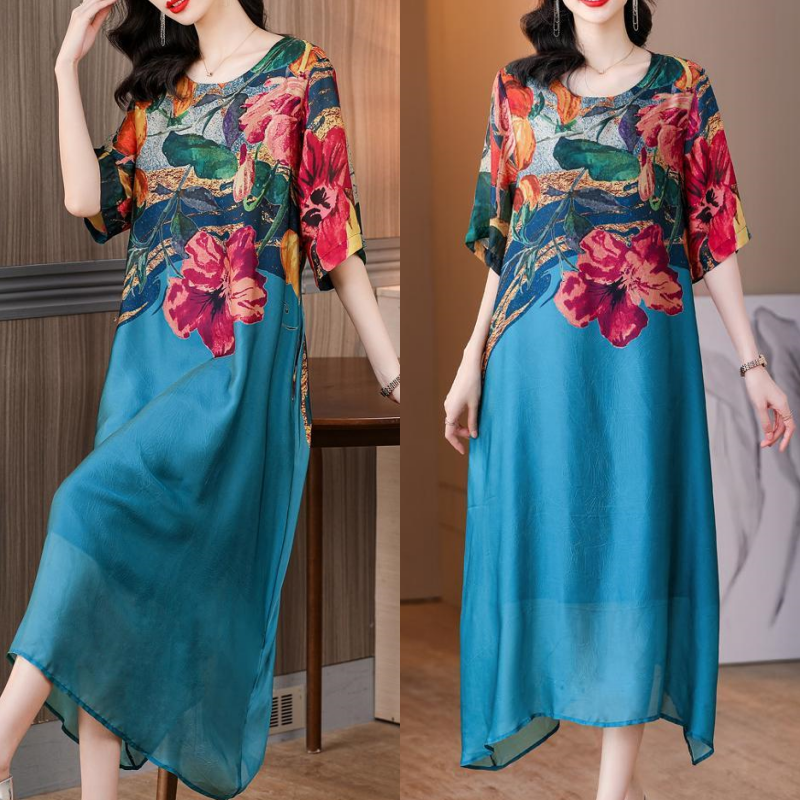 👗Eleganckie sukienki damskie w kwiaty w dużych rozmiarach