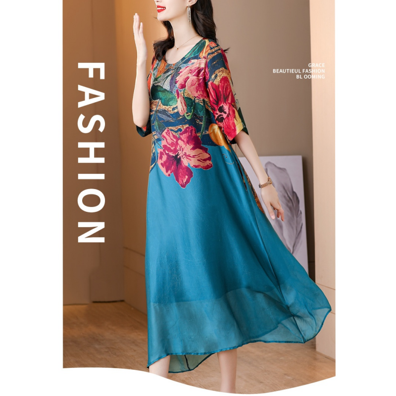 👗Eleganckie sukienki damskie w kwiaty w dużych rozmiarach