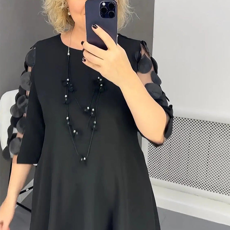 👗Kwiecista sukienka z długim rękawem