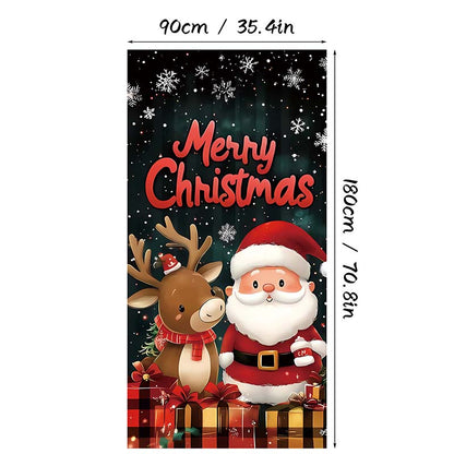⏰Świąteczna specjalna wyprzedaż 70% taniej!!🎄Świąteczny panel drzwiowy do natychmiastowej dekoracji świątecznej