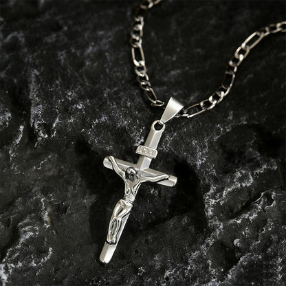 ✝️Ogrlica z obeskom v obliki križa zlate barve