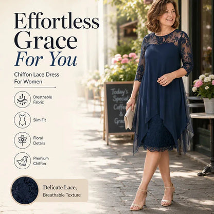 ✨Chiffon Lace Dress For Women