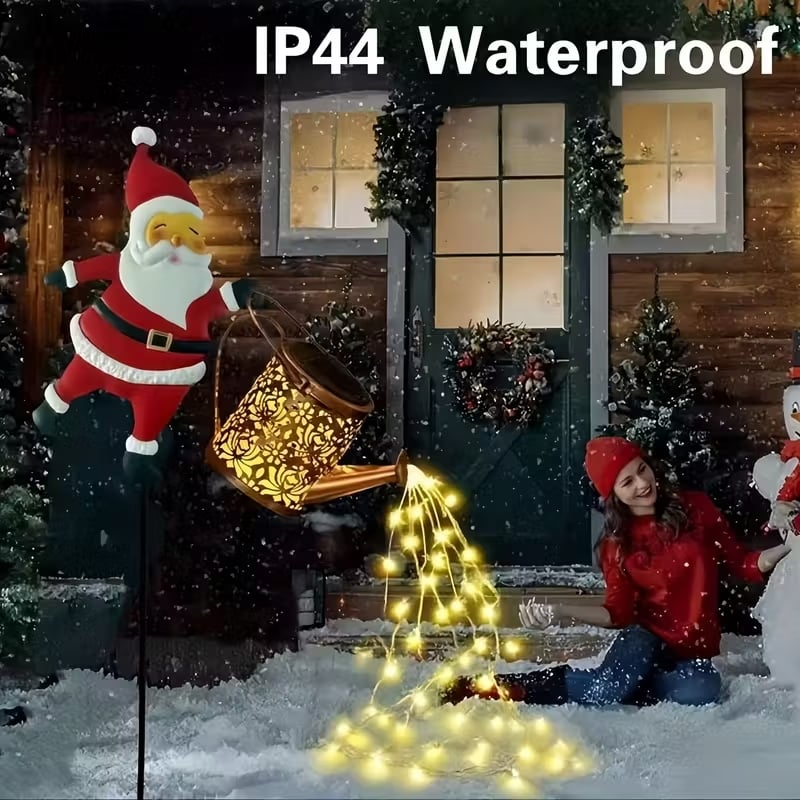 🎅Świąteczne lampki solarne na czajnik w kształcie Mikołaja