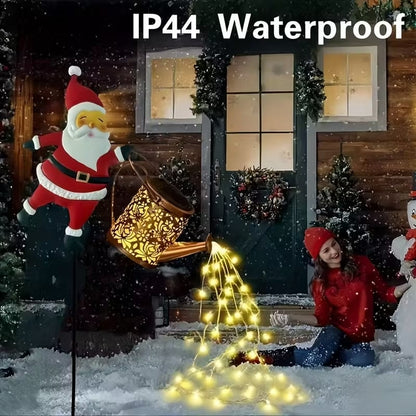 🎅Świąteczne lampki solarne na czajnik w kształcie Mikołaja