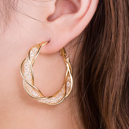 💕-S925 Modne kolczyki Twist