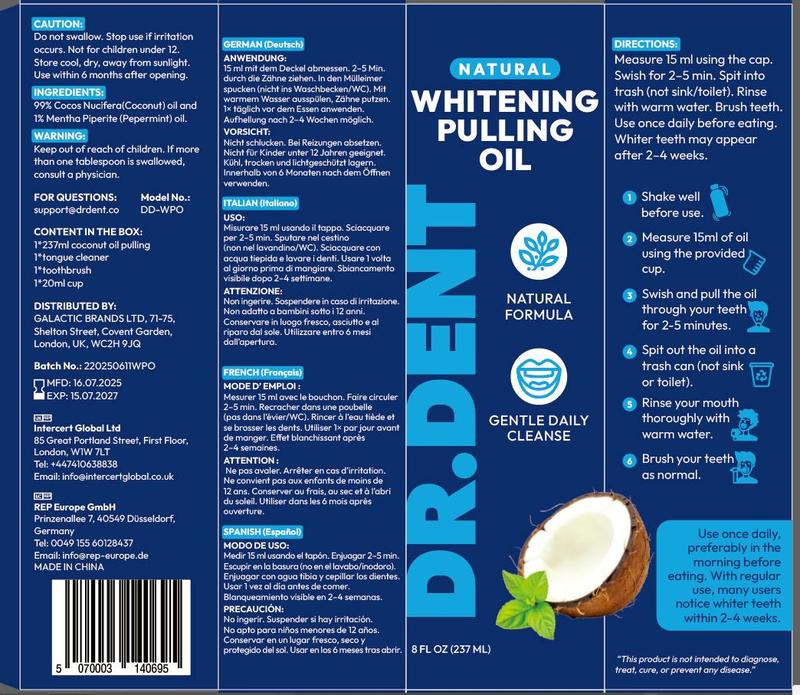 Coconut oil mouthwash