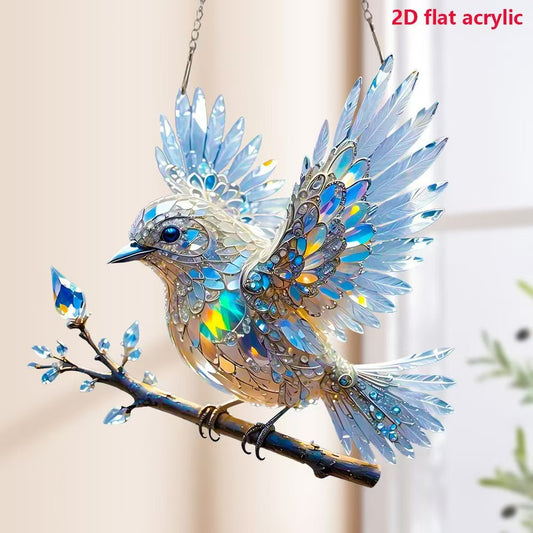 🎁🐦Biżuteria artystyczna Crystal Sky Bluebird Colour
