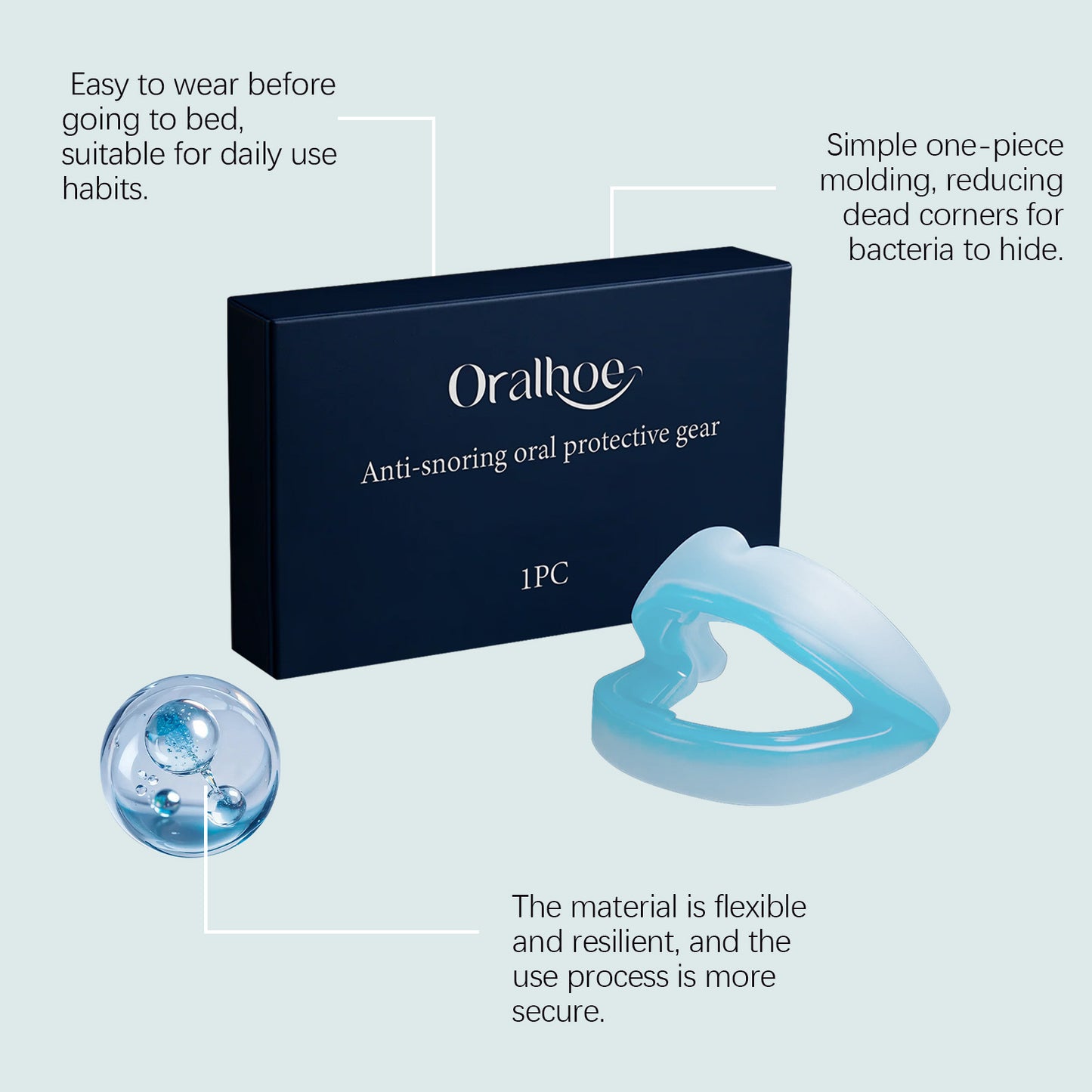 ✨[Oficjalny sklep marki] Regulowany ustnik przeciw chrapaniu Flanora®, rozmiar uniwersalny