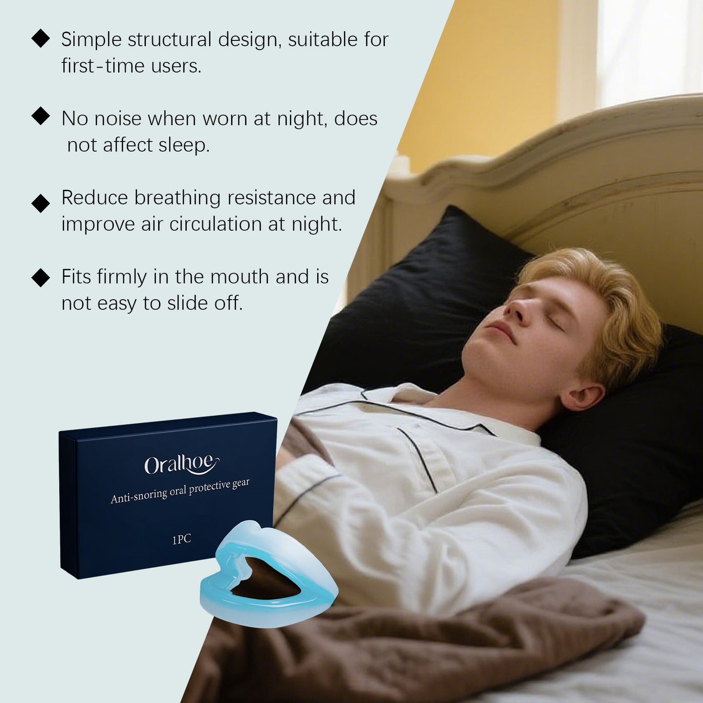 ✨[Oficjalny sklep marki] Regulowany ustnik przeciw chrapaniu Flanora®, rozmiar uniwersalny