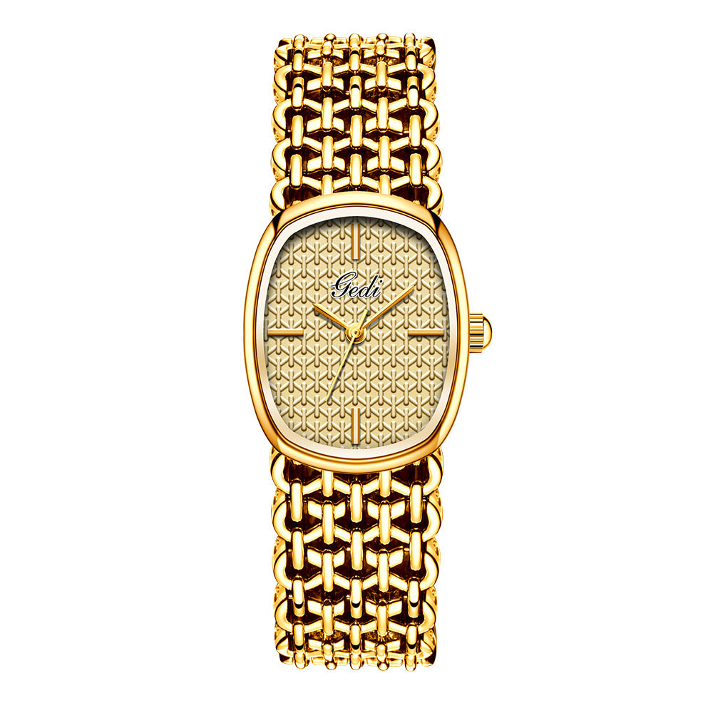 ✨⌚Elegantna pletena kremenčeva ura za ženske